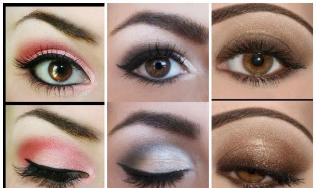 Makeup for brown eyes and dark hair for every day, wedding, evening